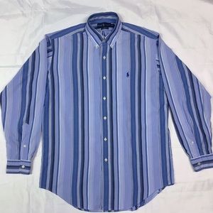 Ralph Lauren Medium Blue Striped Long Sleeve